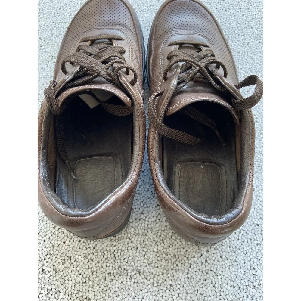 NIKE ZoomAir 313497-222 Waffle Racer III Brown Perforated Sneakers Men's 8.5 US
